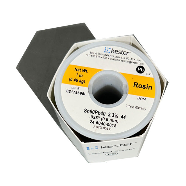 Kester 24-6040-0018 Sn60Pb40 Rosin  Solder Wire, top of spool