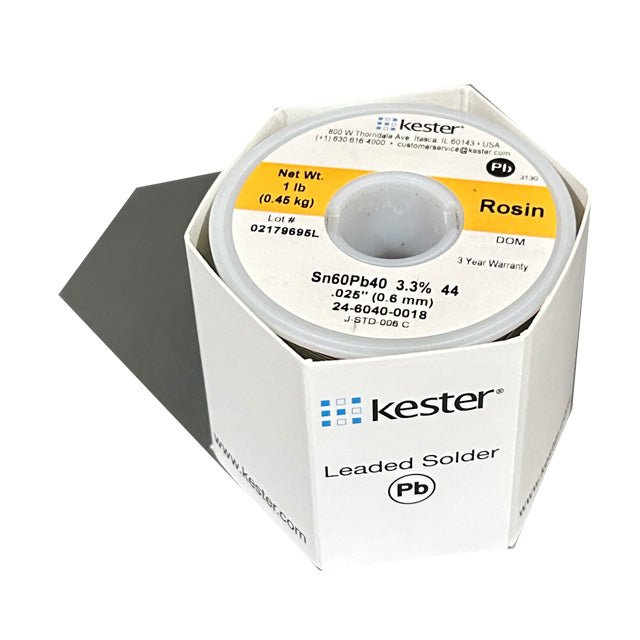 Kester 24-6040-0018 Sn60Pb40 Rosin  Solder Wire, top of spool