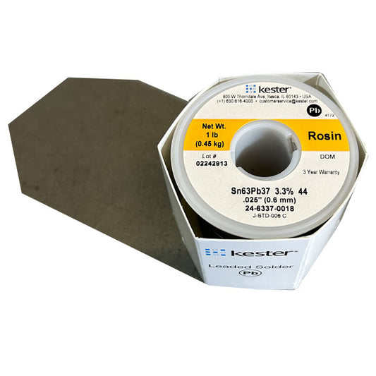 Kester 24-6337-0018 Sn63Pb37 Rosin  Solder Wire, top of spool