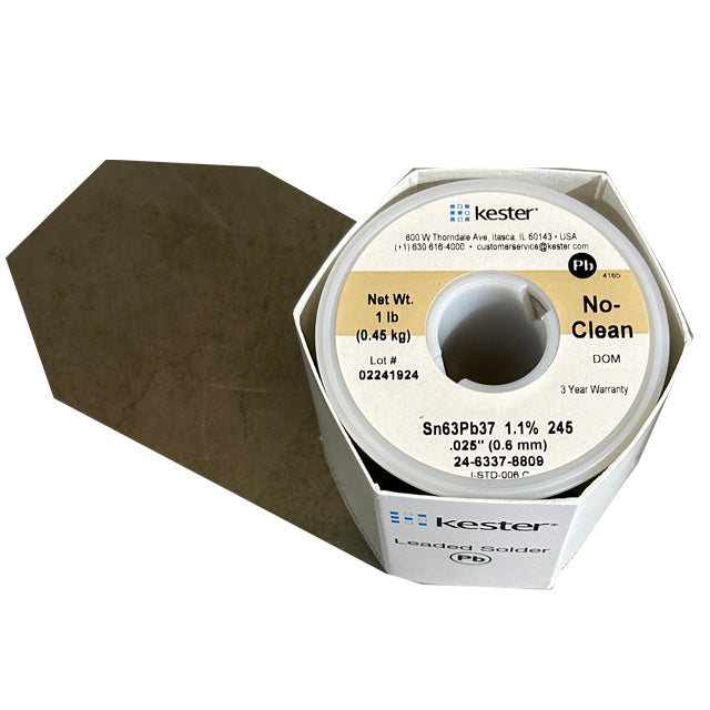 Solder Wire: Kester .025" 24-6337-8809 Sn63Pb37 1.1%/245