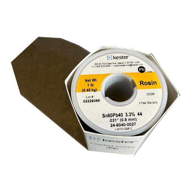 Kester 24-6040-0027 Sn60Pb40 Rosin  Solder Wire, top of spool