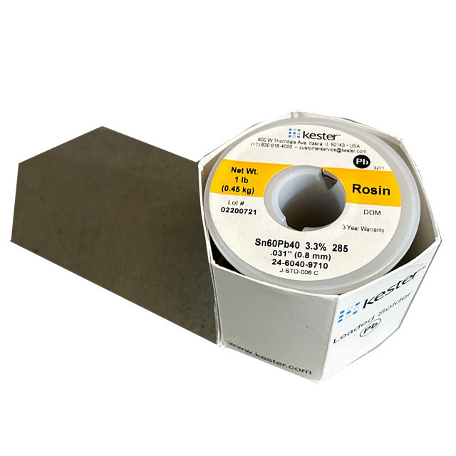 Kester 24-6040-9710 Sn60Pb40 Rosin  Solder Wire, top of spool