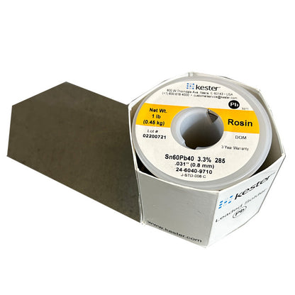 Kester 24-6040-9710 Sn60Pb40 Rosin  Solder Wire, top of spool