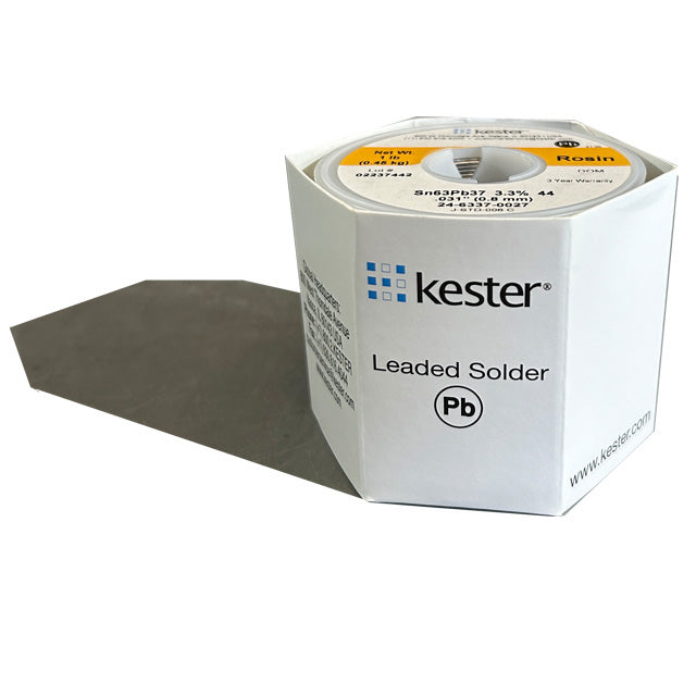Kester 24-6337-0027 Sn63Pb37 Rosin  Solder Wire, front of spool