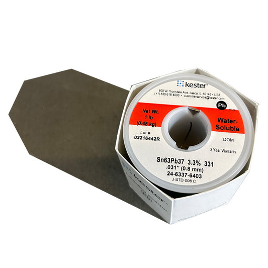 Kester Solder .031" Diameter 24-6337-6403, top of Spool