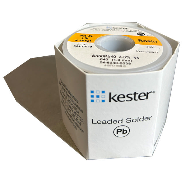 Kester 24-6040-0039 Sn60Pb40 Rosin  Solder Wire, front of spool