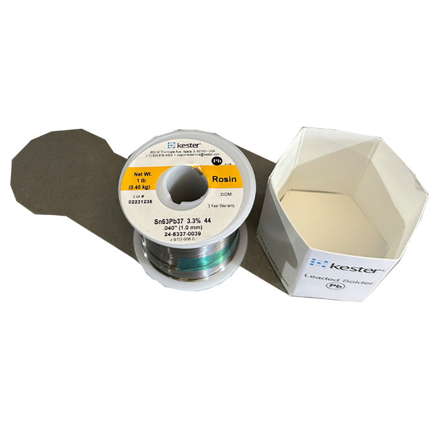 Kester 24-6337-0039 Sn63Pb37 Rosin  Solder Wire, top of spool out ofpackage