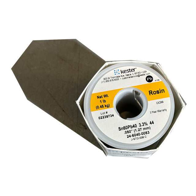 Kester 24-6040-0053 Sn60Pb40 Rosin  Solder Wire, top of spool