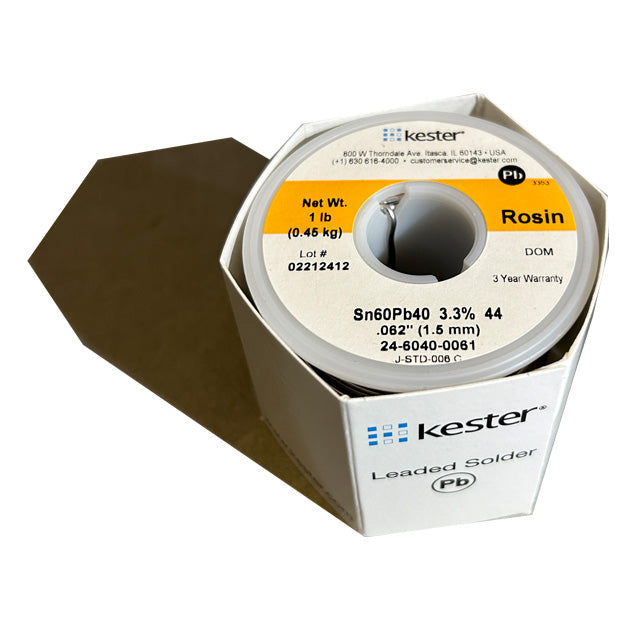 Kester 24-6040-0061 Sn60Pb40 Rosin  Solder Wire, top of spool