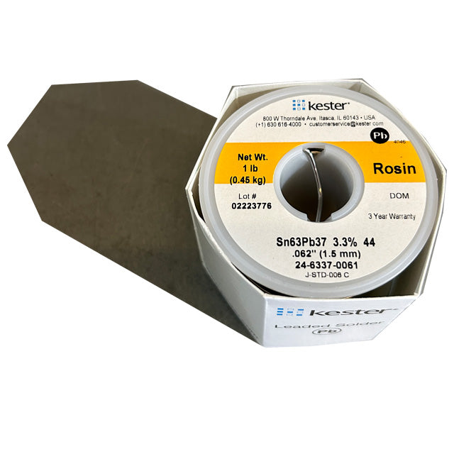 Kester 24-6337-0061 Sn63Pb37 Rosin Solder Wire, top of spool