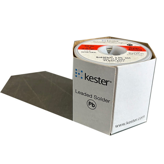 Kester 24-6337-6411 Sn63Pb37 water Soluble Solder Wire, front of spool