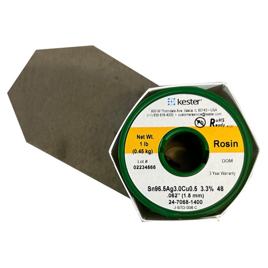 Kester Lead Free Solder 24-7068-1400, top of spool