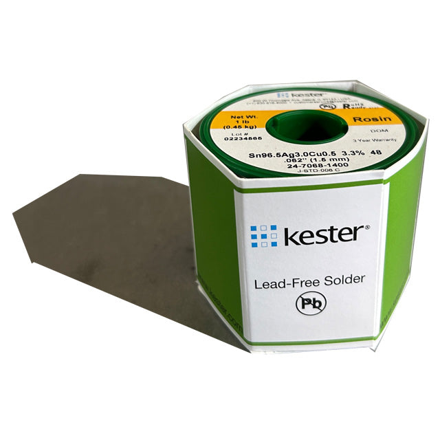 Kester Lead Free Solder 24-7068-1400, front of spool