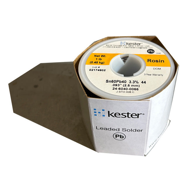 Kester 24-6040-0066 Sn60Pb40 Rosin  Solder Wire, top of spool