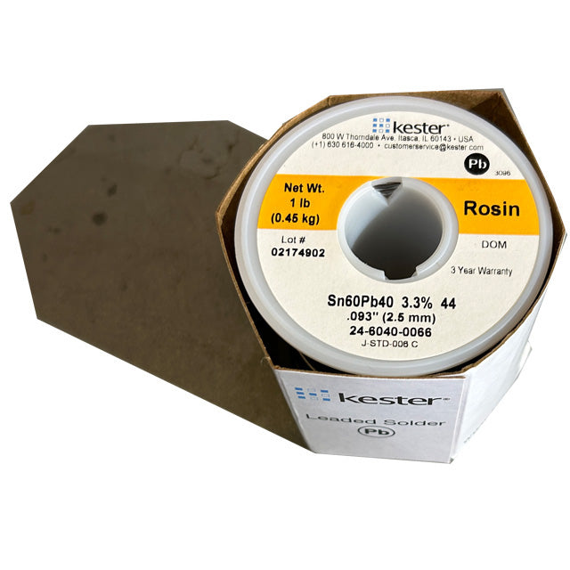 Kester 24-6040-0066 Sn60Pb40 Rosin  Solder Wire, top of spool
