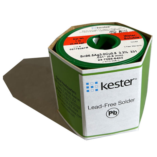 Kester 24-7068-6403 SAC Water Soluble Solder Wire, front of spool