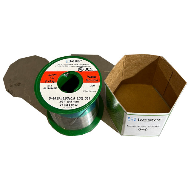 Kester 24-7068-6403 SAC Water Soluble Solder Wire, top of spool out of package