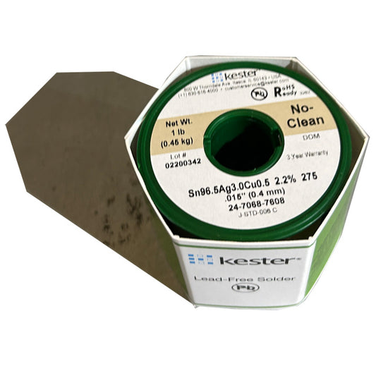 Kester 24-7068-7608 SAC No Clean Solder Wire, Top of spool