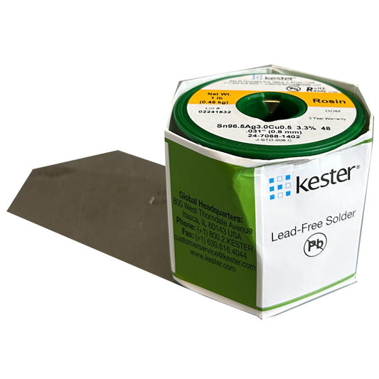 Kester 24-7068-1402 SAC Rosin Solder Wire, front of spool