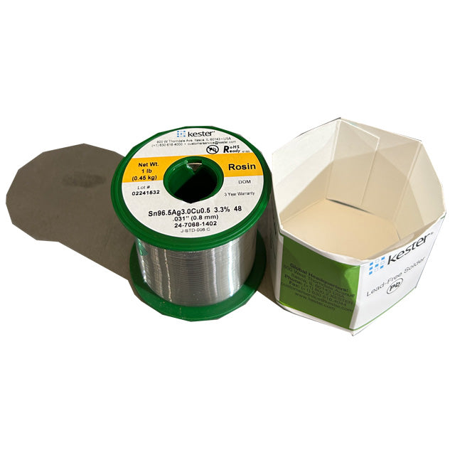 Kester 24-7068-1402 SAC Rosin Solder Wire, top of spool out of package