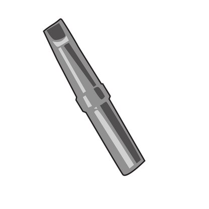 Weller ETD Chisel Soldering Iron Tip, front of tip 