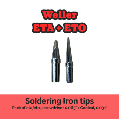 Soldering Iron Tip Weller ETA/ETO Bundle Pack