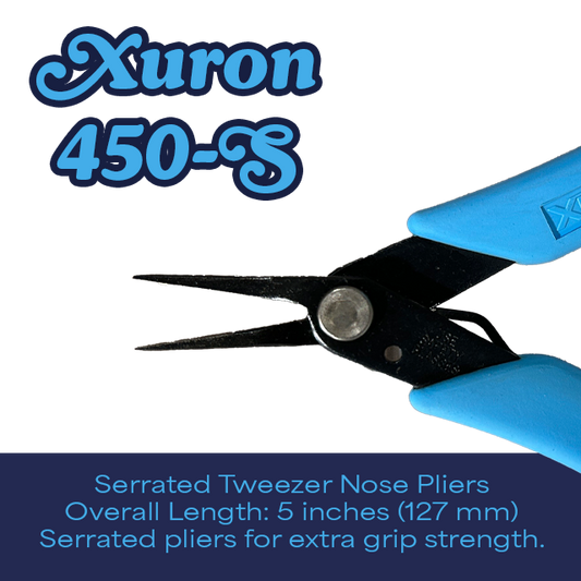 Xuron 450-S Tweezer Nose™ Pliers - Serrated