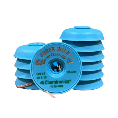 Desoldering Braid Soder-Wick 60-3-10 No Clean Flux Size #3 Green