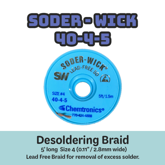 Soder Wick 40-4-5 Lead Free Desoldering Wick Size 4