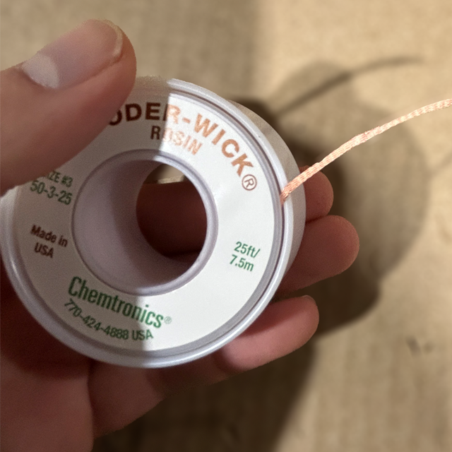 Desoldering Braid Soder-Wick 50-3-25 Rosin Flux Size #3 Green