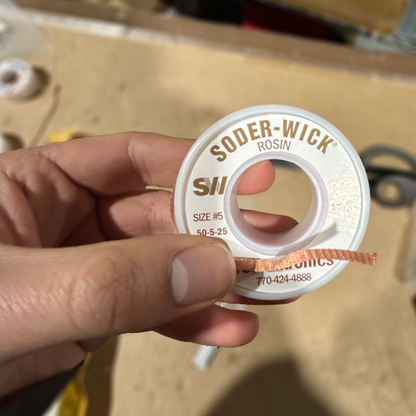 Desoldering Braid Soder-Wick 50-5-25 Rosin Flux Size #5 Brown