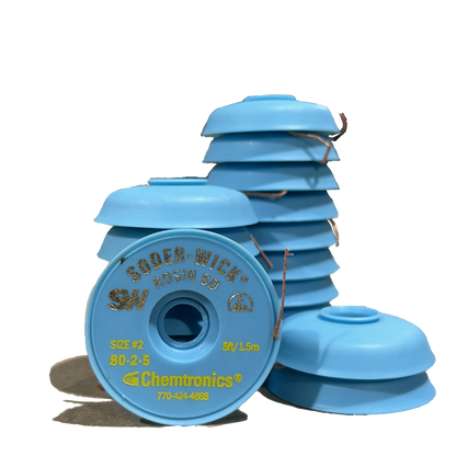 Solder Wick 80-2-5 Desoldering tool Rosin, stack of spools